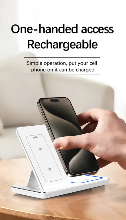 Foldable 3-in-1 Wireless Charger for iPhone , Watch & AirPods