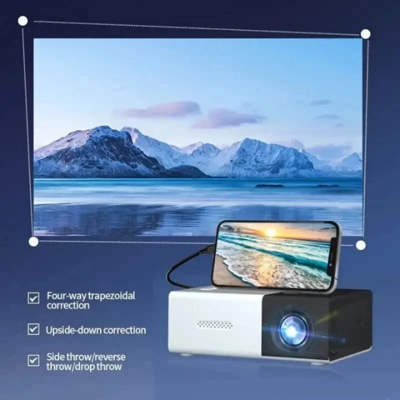 YG300 PRO Mini HD Projector - Portable Home Theater for Kids & Outdoors.